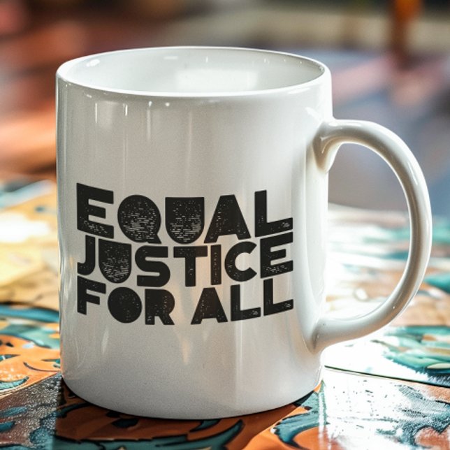 Caneca De Café Justiça Igual Para Todos - Declaração Negativa Clá (Criador carregado)