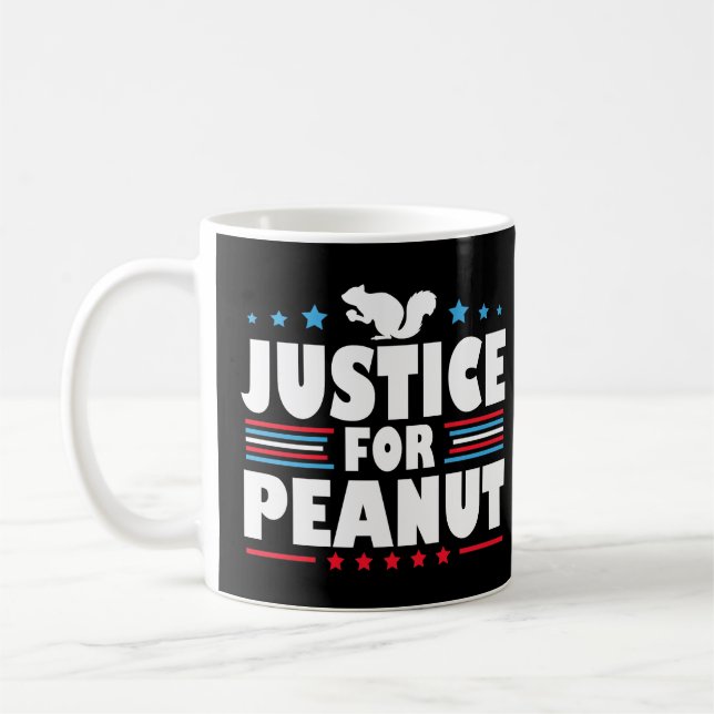 Caneca De Café Justiça Para O Esquilo De Amendoim (Esquerda)