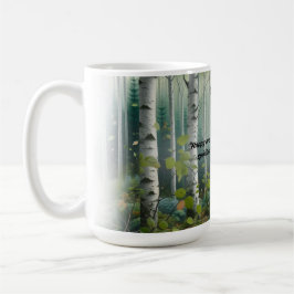 Caneca De Café JW 2026 Year Text Birch Tree Landscape