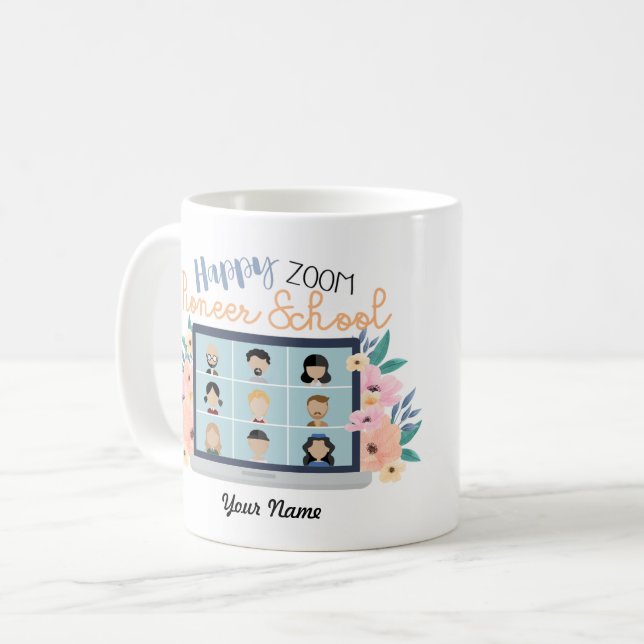 Caneca De Café JW Happy Zoom Pioneer School 2022 personalizado (Frente Esquerda)