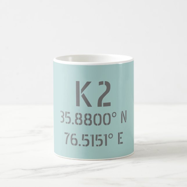 Caneca De Café K2 Latitude e Longitude (Centro)