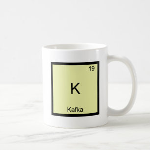Caneca De Café K - Camiseta Símbolo do Elemento Químico Kafka Eng