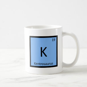 Caneca De Café K - Kentrosaurus Símbolo Químico de Dinossauro