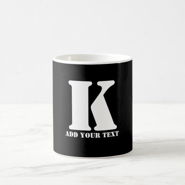 Caneca De Café K Monograma Clássico Templo de Casamento Personali (Centro)