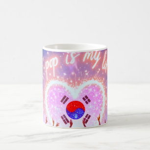 Caneca De Café K-pop é minha vida atravessada pela galáxia
