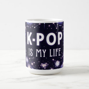 Caneca De Café K-Pop é Minha Vida Escrito nas Estrelas