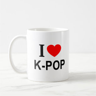CANECA DE CAFÉ ❤️ K-POP I AMO K-POP I HEART K-POP