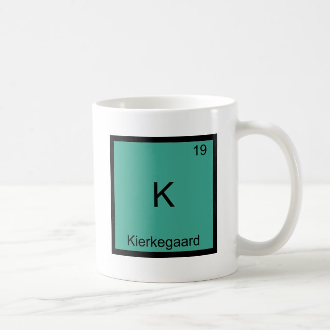 Caneca De Café K - T engraçado do símbolo do elemento da química (Direita)