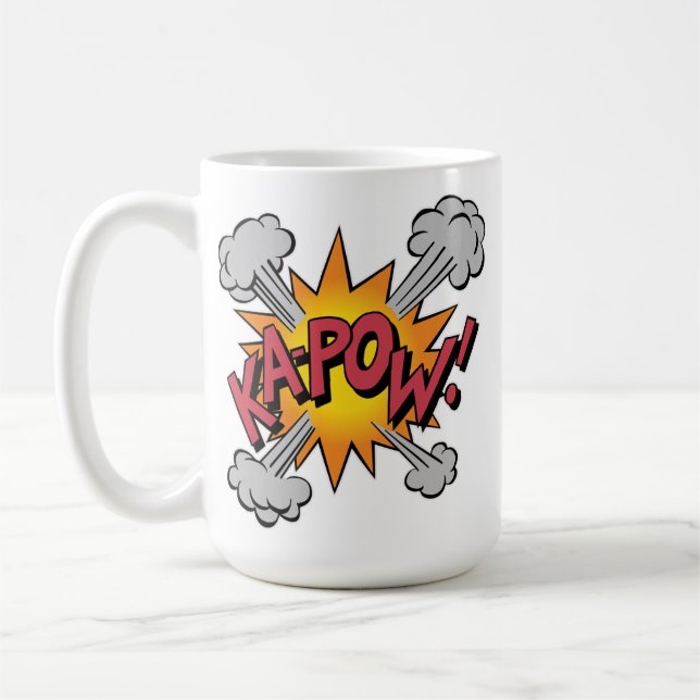 Caneca De Café KA-POW! Gráfico da revista em quadrinhos (Esquerda)