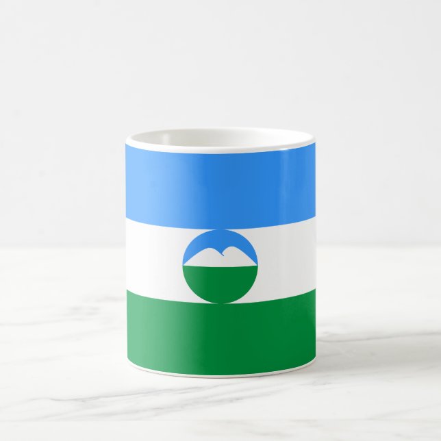 Caneca De Café Kabardino Balkaria Flag (Centro)
