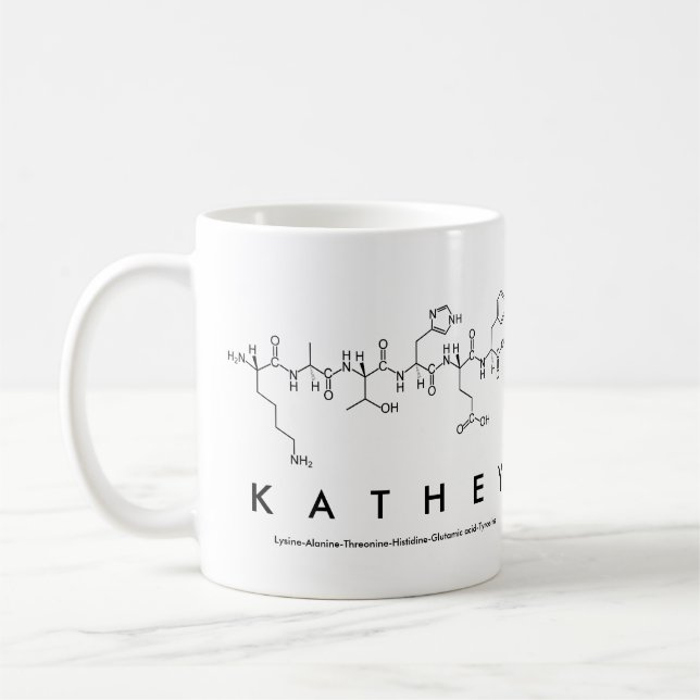 Caneca De Café KaEles peptídeo nome mug (Esquerda)