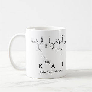 Caneca De Café Kai peptide name mug