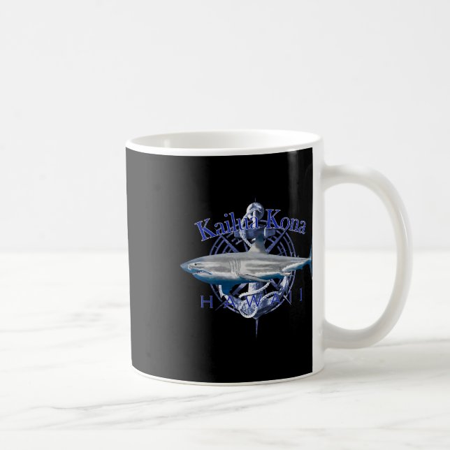 Caneca De Café Kailua Kona Havaí Náutico Vela Embarcação  (Direita)