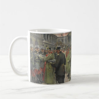 Caneca De Café Kaiser alemão Guilherme II concedendo medalhas na