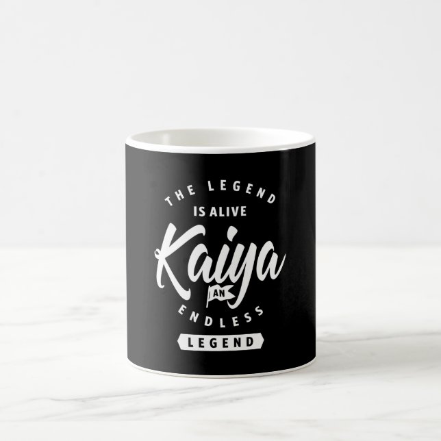 Caneca De Café Kaiya Nome Personalizado Presente de Aniversário (Centro)