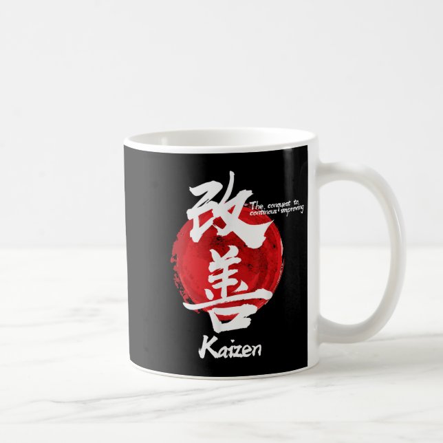 Caneca De Café Kaizen Japonês Melhorando o Citação do Conceito (Direita)