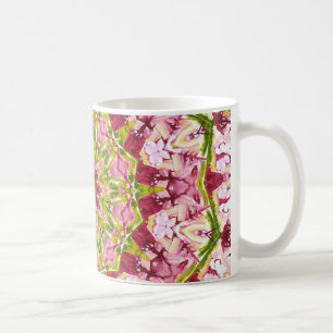 Caneca De Café Kaleidescope Rosa e Verde de Ola Boo