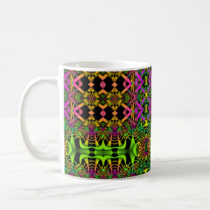 Caneca De Café Kaleidoscope Mosaico IV + as suas ideias