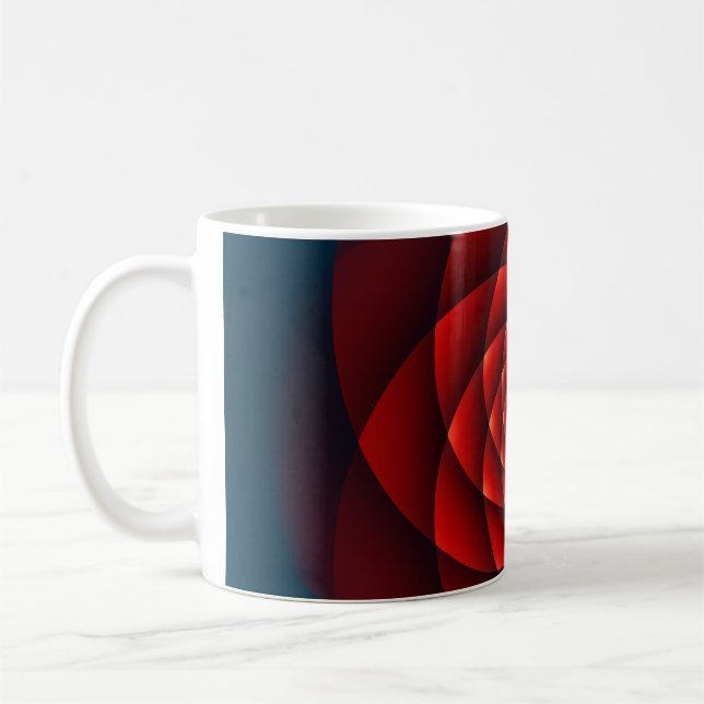 Caneca De Café Kaleidoscope ROSA vermelho + a sua ideia (Esquerda)