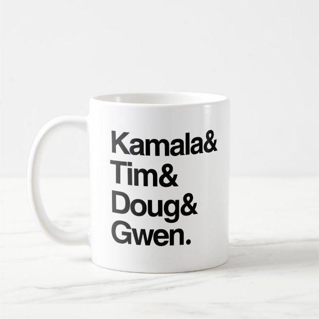 Caneca De Café Kamala e Tim, Doug e Gwen (Esquerda)