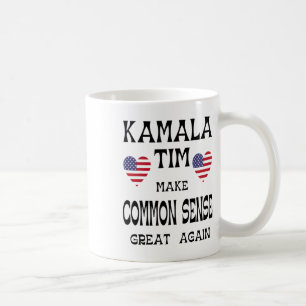 Caneca De Café Kamala E Tim - Tornar O Excelente De Senso Comum N