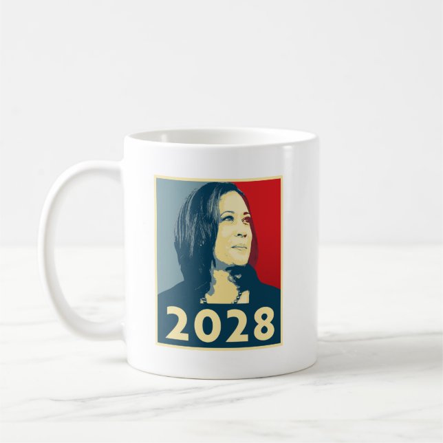 Caneca De Café Kamala Harris 2028 Hope (Esquerda)