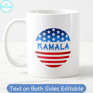 Caneca De Café Kamala Harris apoia as eleições de voluntários de 