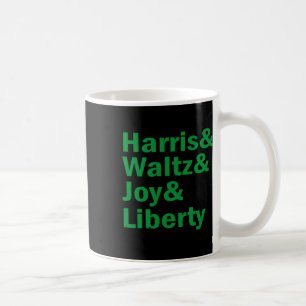Caneca De Café Kamala Harris e Waltz Alegria Liberdade Divertido 