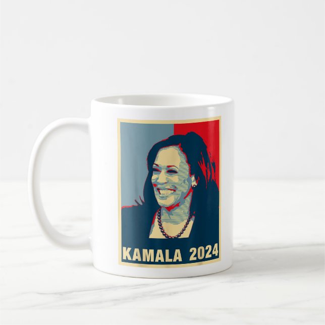 Caneca De Café Kamala Harris Presidente 2024 Vice-Presidente (Esquerda)