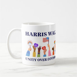 Caneca De Café Kamala Harris Tim Walz Unity Over Division