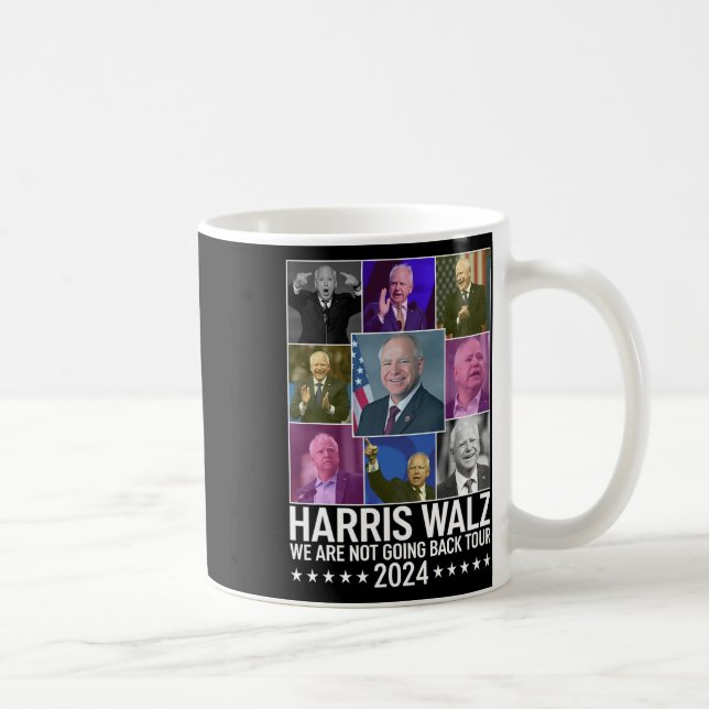 Caneca De Café Kamala Harris Tim Wheimer Não Voltaremos Para (Direita)