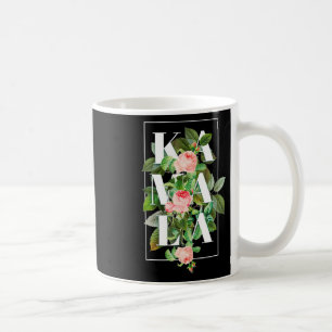 Caneca De Café Kamala Harris Vintage Floral Feminina Primeira Mul