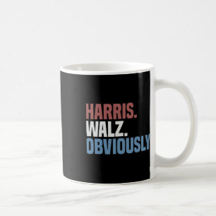 Caneca De Café Kamala W Obviamente, Eleições 2024 Harris Waltz 20
