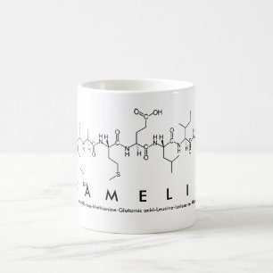 Caneca De Café Kamelia peptide name mug