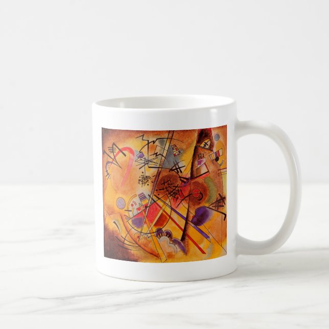 Caneca De Café Kandinsky Abstrato Trabalho de arte (Direita)