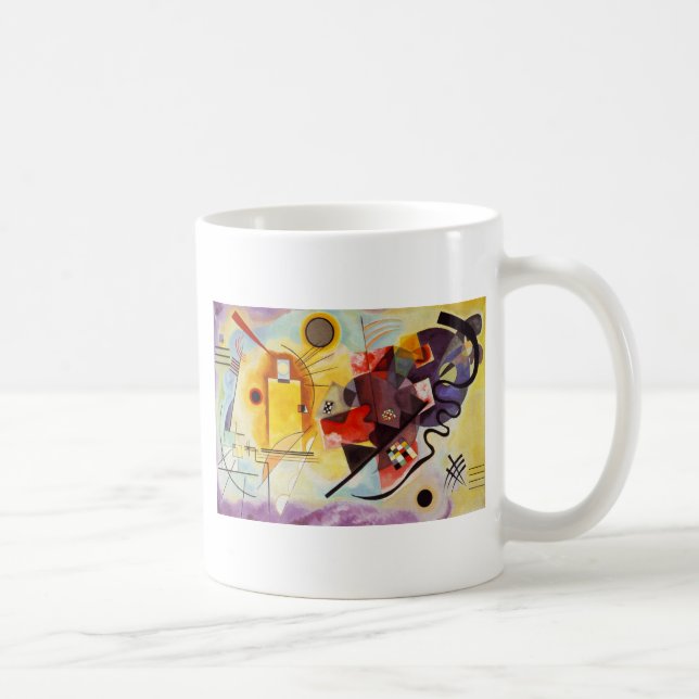 Caneca De Café Kandinsky Amarelo Azul (Direita)
