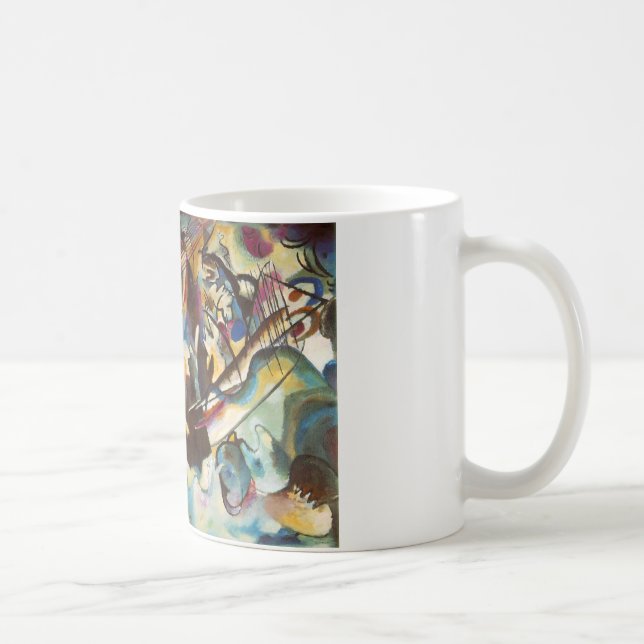 Caneca De Café Kandinsky Composition VI Abstrato Pintura (Direita)