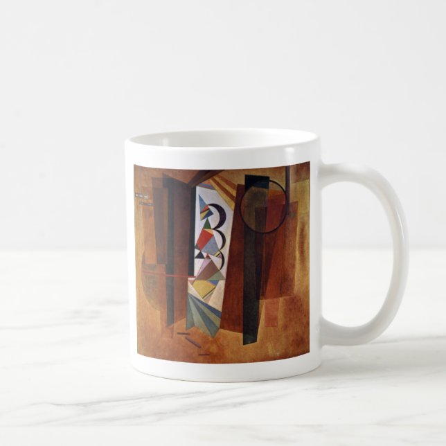 Caneca De Café Kandinsky Development in Brown Abstrato Painting (Direita)