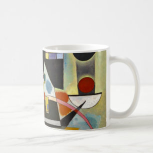 Caneca De Café Kandinsky Modern Abstrato Colorful Trabalho de art