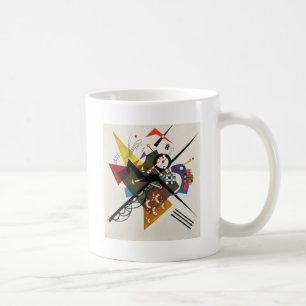 Caneca De Café Kandinsky Na Pintura Branca De Dois Abstrato