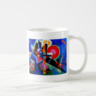 Caneca De Café Kandinsky na pintura de Abstrato azul