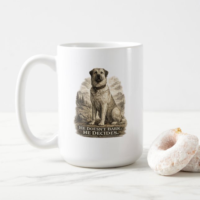 Caneca De Café Kangal – Ele Não Late, Ele Decide (Com Donut)