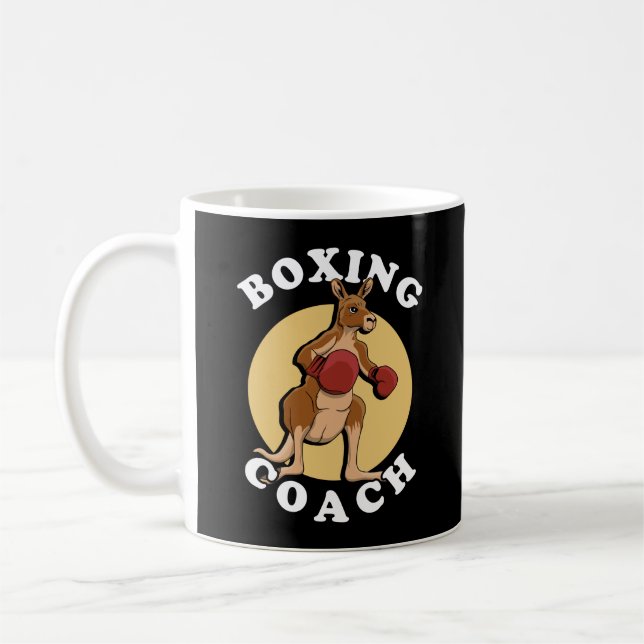 Caneca De Café Kangaroo Boxing Coach (Esquerda)