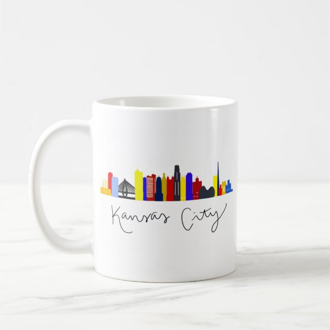 Caneca De Café Kansas City Skyline (Esquerda)