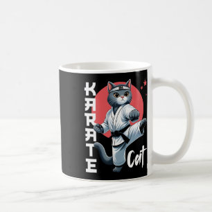 Caneca De Café Karate Cat Gi Black Belt Arts Martirizam Feline
