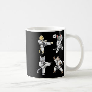 Caneca De Café Karate Cats Martial Art Training Black Belt Taekwo