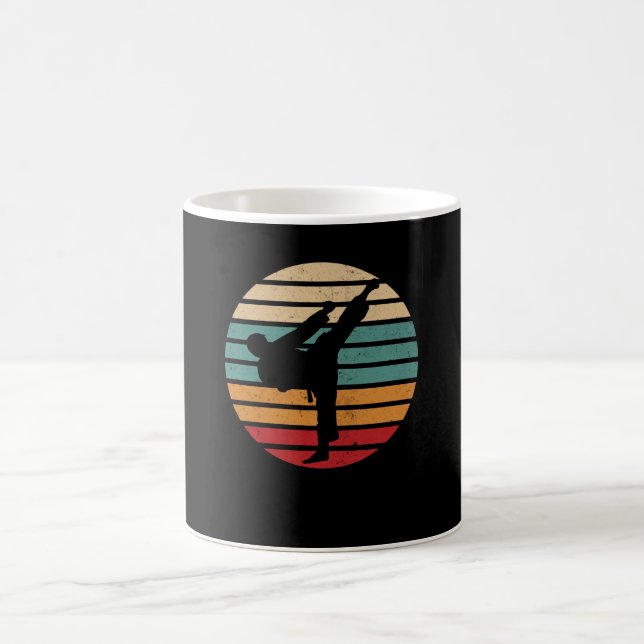 Caneca De Café Karate Kick Retro Sun Karate Fighter (Centro)