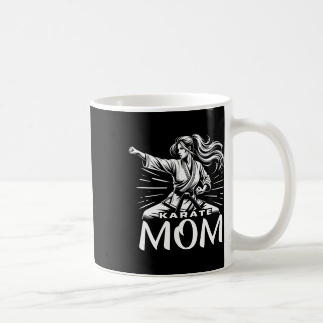 Caneca De Café Karate Mãe Artes Marciais Ligação Familiar Mãe (Direita)