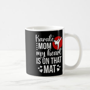 Caneca De Café Karate Mãe Meu Coração Está Naquela Mãe Karate