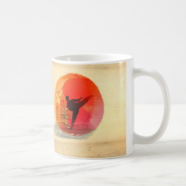 Caneca De Café karate man Mug (Direita)